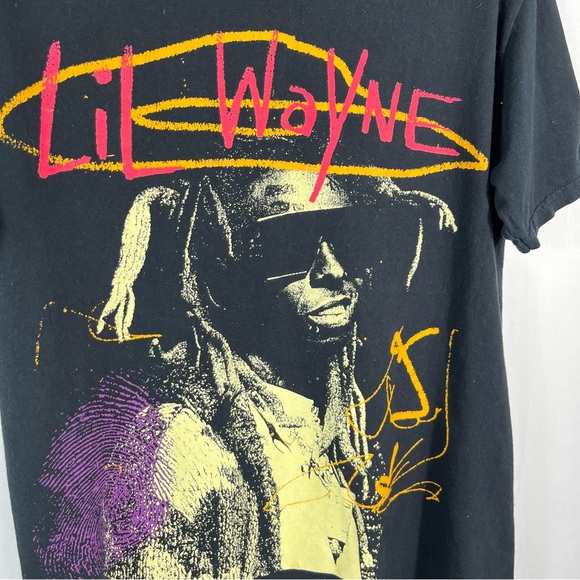 Lil Wayne 2010 Y2K Rapper Colorful Graphic Short Sleeve Unisex T-Shirt Small S - Picture 4 of 4